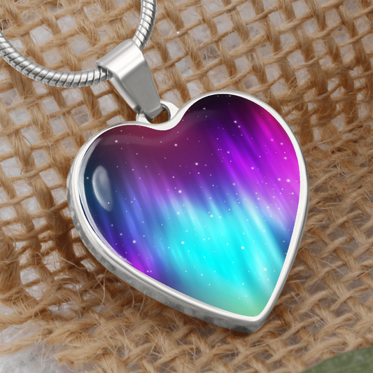 Aurora Borealis Heart Pendant