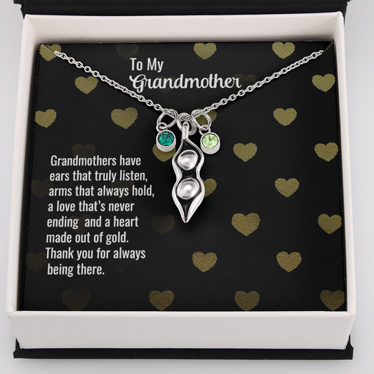 To my Grandmother Pea Pod Necklace