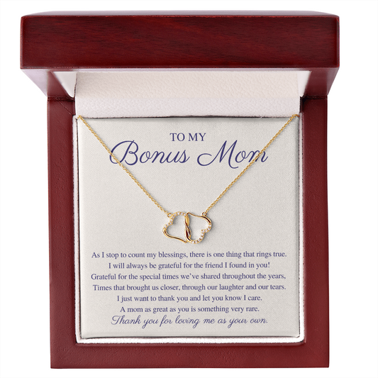 Bonus Mom Necklace Gift - Diamond Heart Necklace