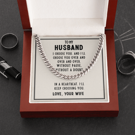 To my Husband Chain Necklace