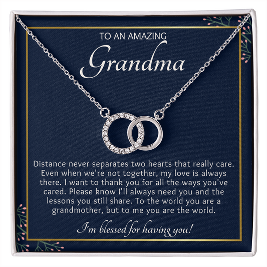 Grandma Gift Interlocking Circle Necklace