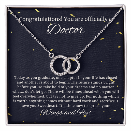 Doctor Graduation Interlocking Circle Necklace