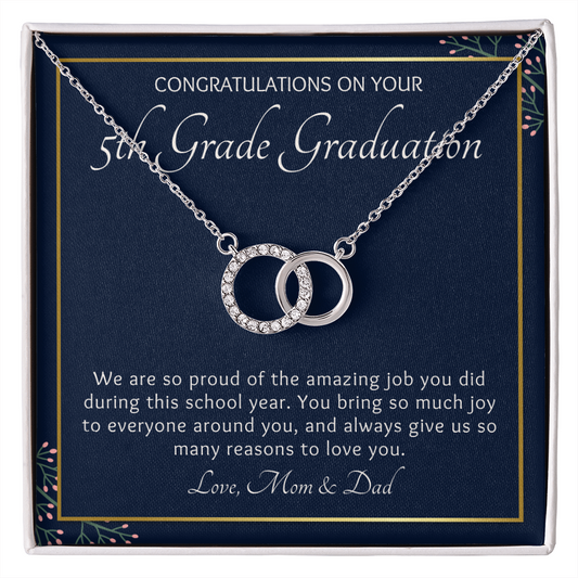 5th Grade Graduation Interlocking Circle Necklace