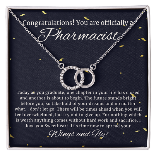 Pharmacist Graduation Interlocking Circle Necklace