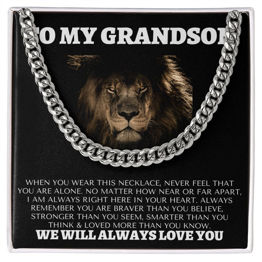 To my Grandson Necklace