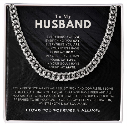 To my Husband Gift - Chain Necklace