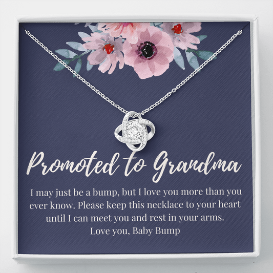 Promoted to Grandma Necklace Gift