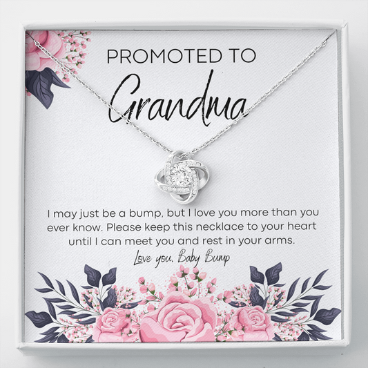 Promoted to Grandma Necklace Gift